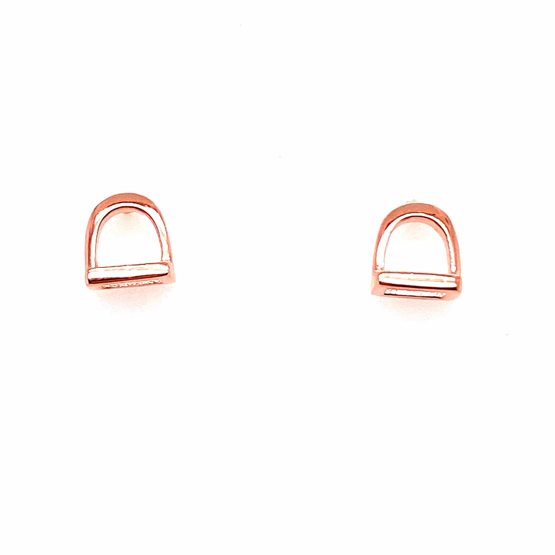 Rose Gold Stirrup Stud EarringsEarringsPEGASUS JEWELLERY