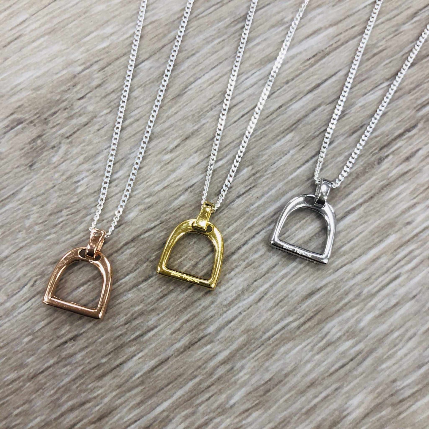PEGASUS JEWELLERY Necklaces Mini Stirrup Necklace - Gold
