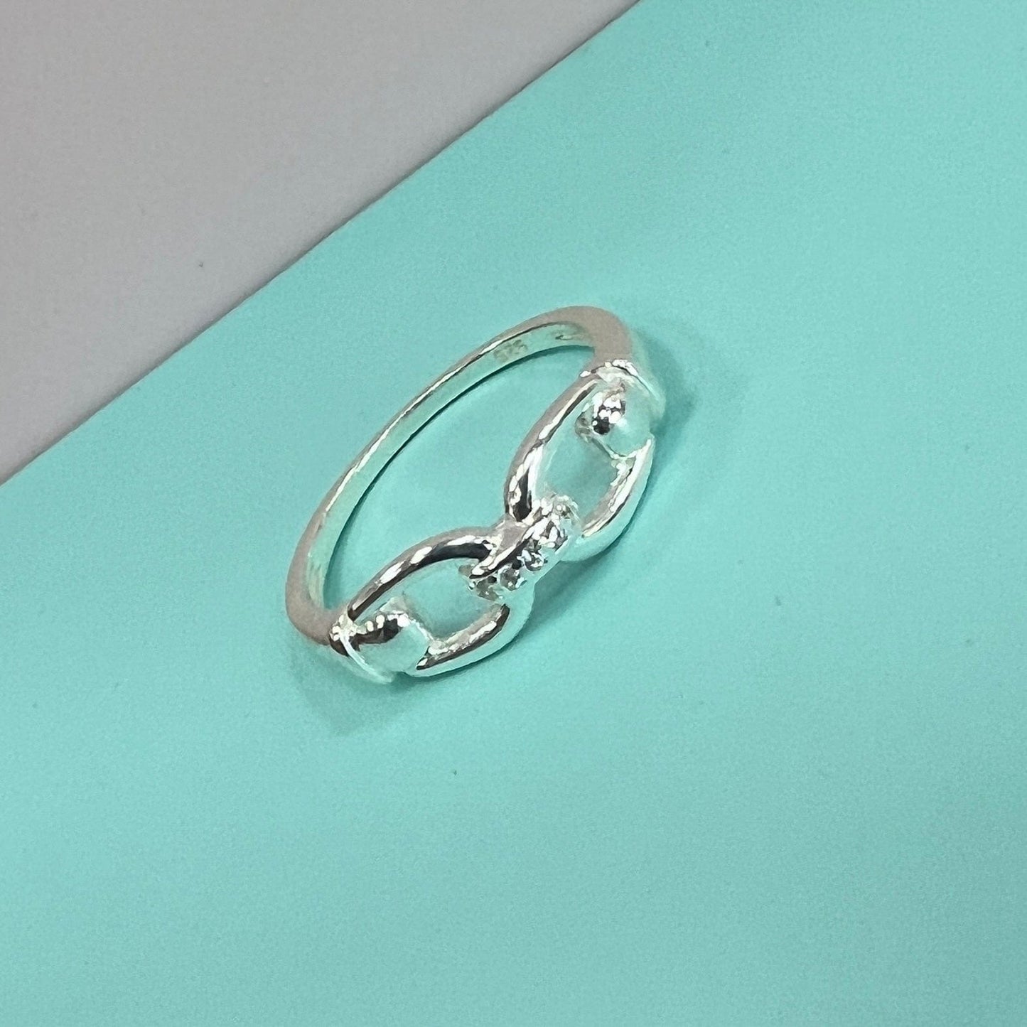 PEGASUS JEWELLERY Rings Sparkle Equestrian Snaffle Loop Ring