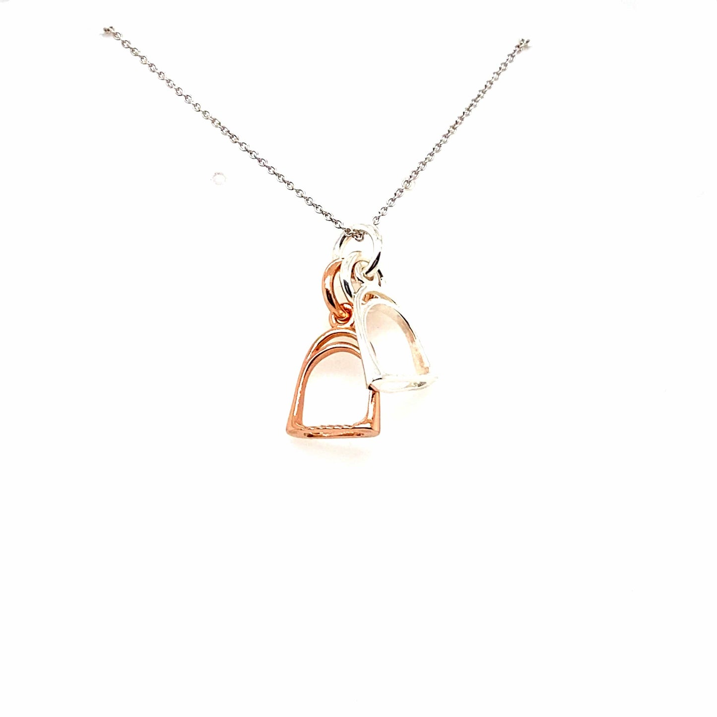 PEGASUS JEWELLERY Rose & Silver Stirrup Necklace