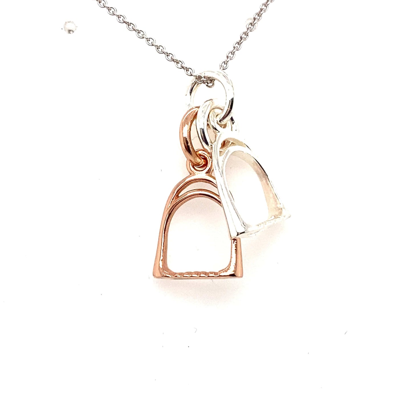 PEGASUS JEWELLERY Rose & Silver Stirrup Necklace