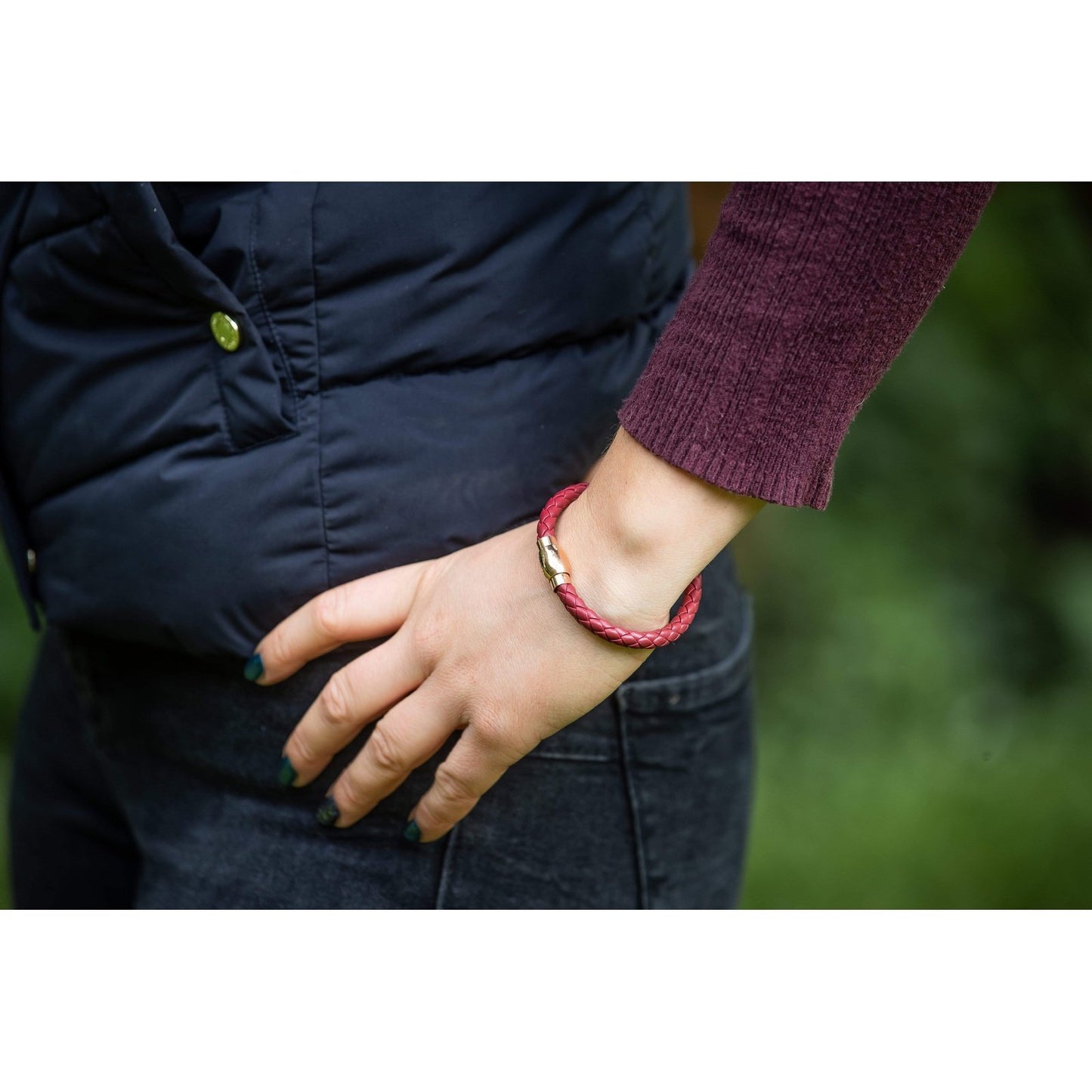 PEGASUS JEWELLERY Vitality Bracelets Vitality Leather Rose Gold Bracelet  - Mulberry