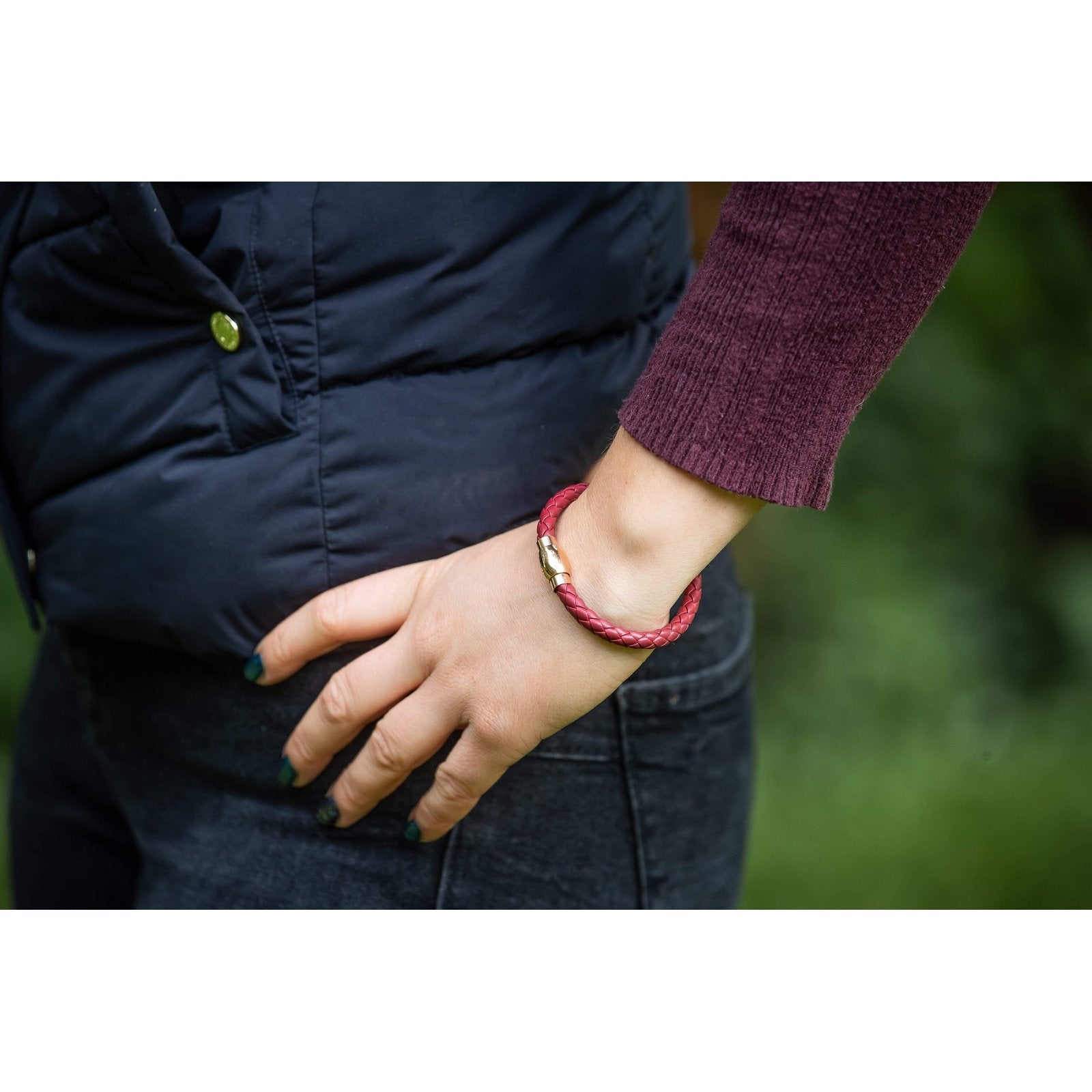 PEGASUS JEWELLERY Vitality Bracelets Vitality Leather Rose Gold Bracelet  - Mulberry