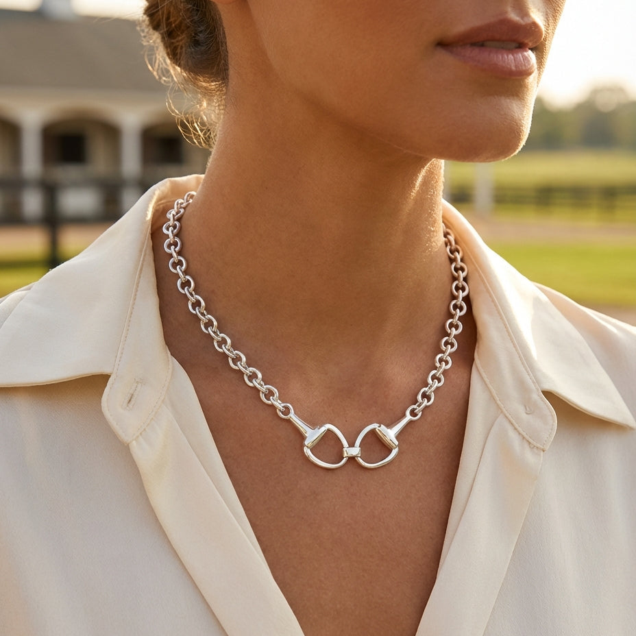 Silver Snaffle Collar Necklace - PEGASUS JEWELLERY