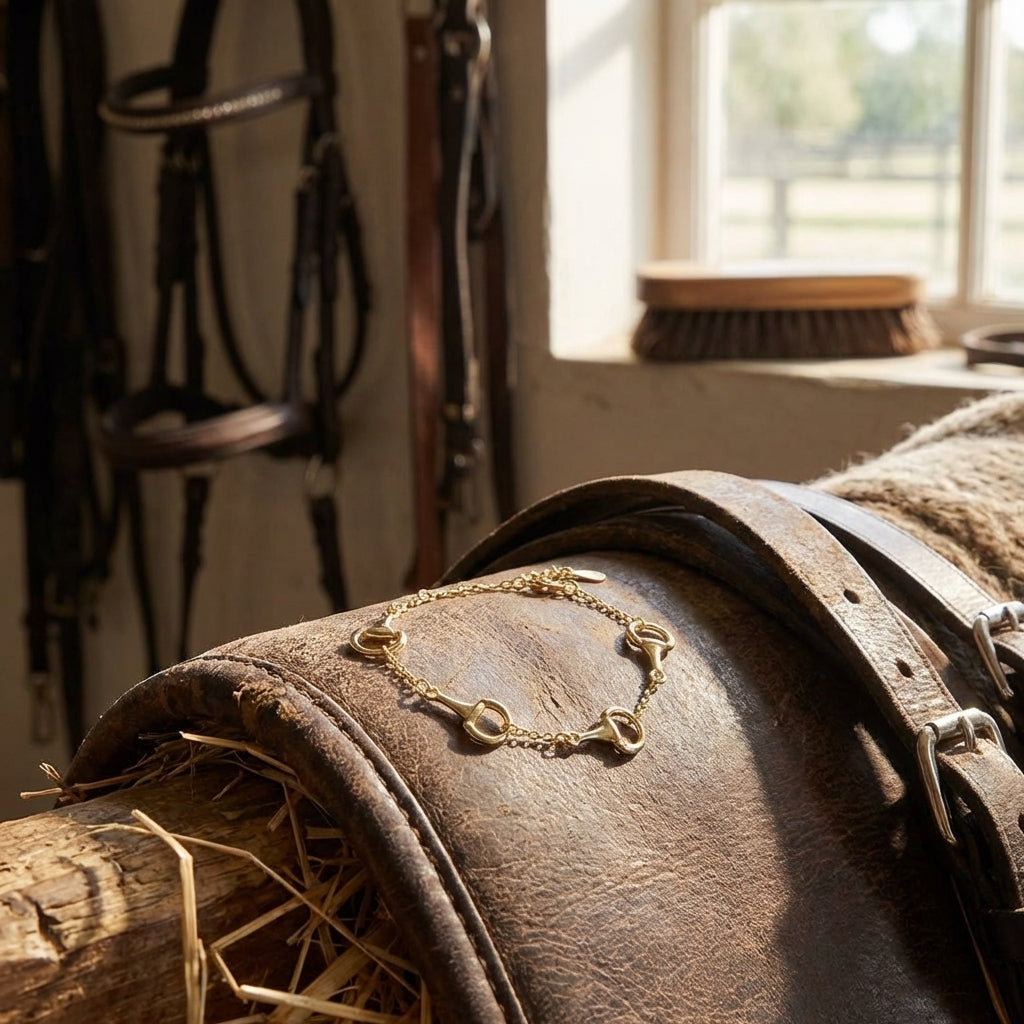 Gold Snaffle Collar Bracelet - PEGASUS JEWELLERY