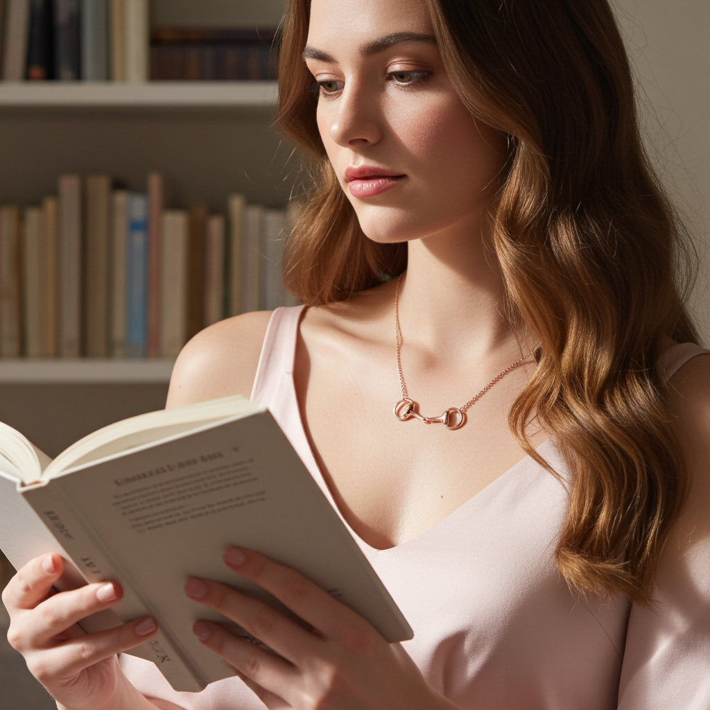 Rose Gold Snaffle Necklace - PEGASUS JEWELLERY