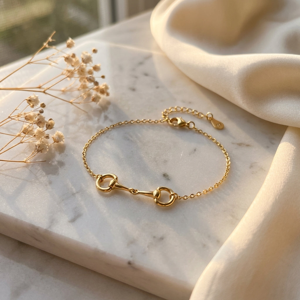 Gold Snaffle Bracelet
