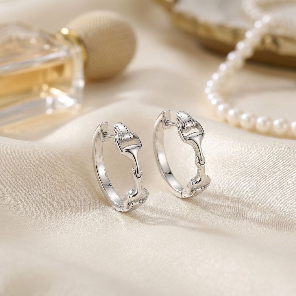 Snaffle Hoop Earrings - PEGASUS JEWELLERY