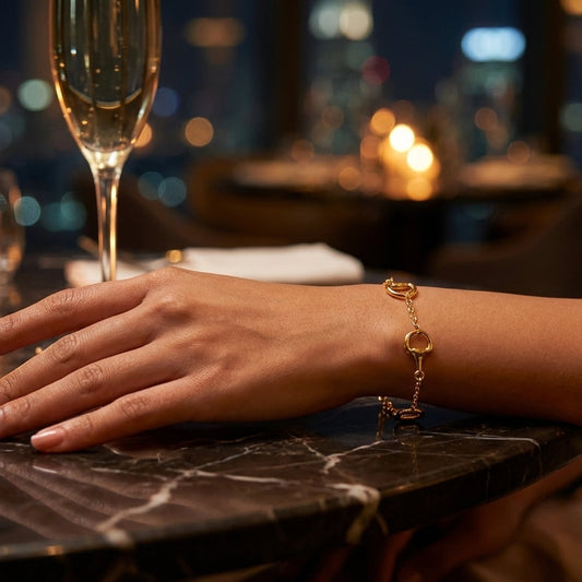 Gold Snaffle Collar Bracelet