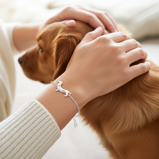 Dachshund Bracelet- Silver