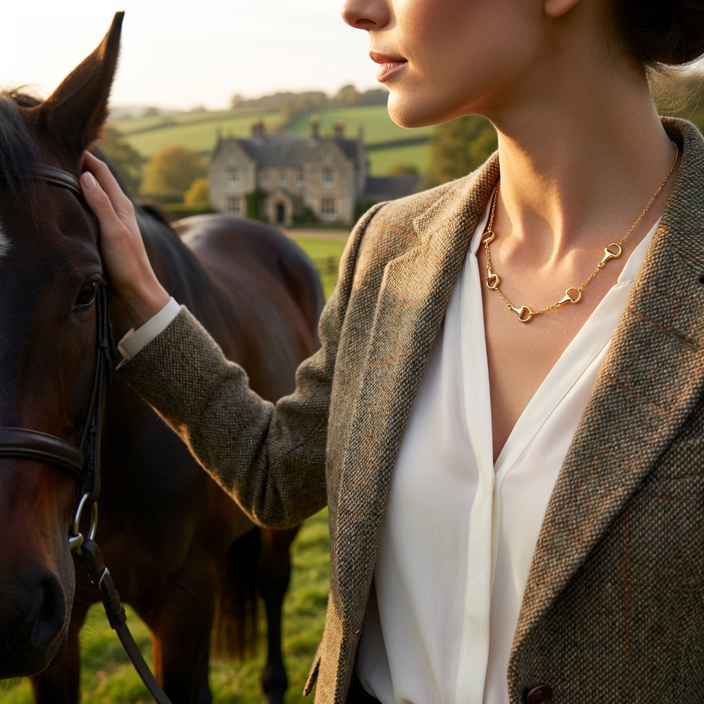 Gold Snaffle Collar Necklace