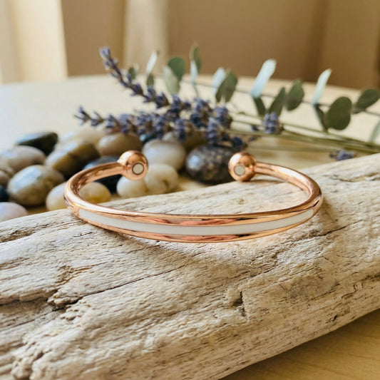 Vitality Bangle- White - PEGASUS JEWELLERY