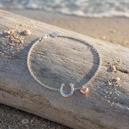 Silver Love Horseshoe Bracelet