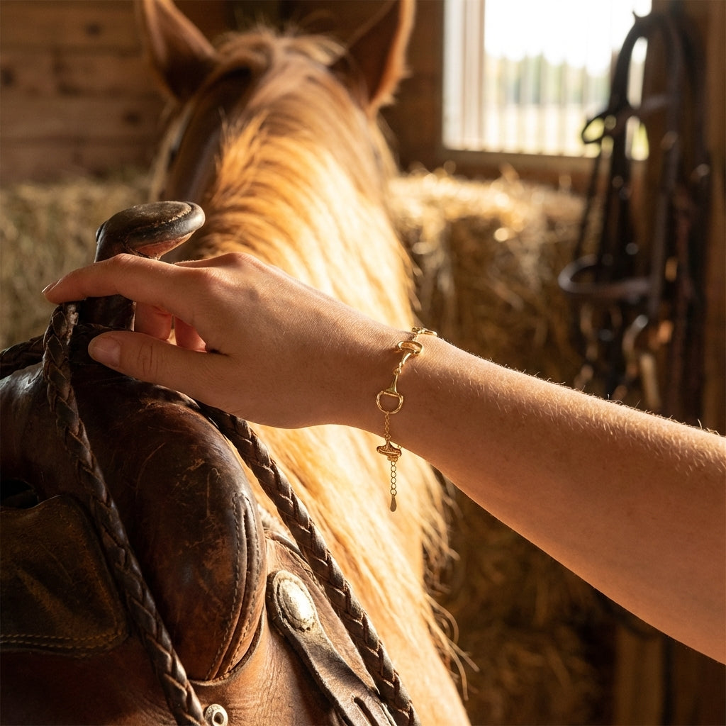 Gold Snaffle Collar Bracelet - PEGASUS JEWELLERY