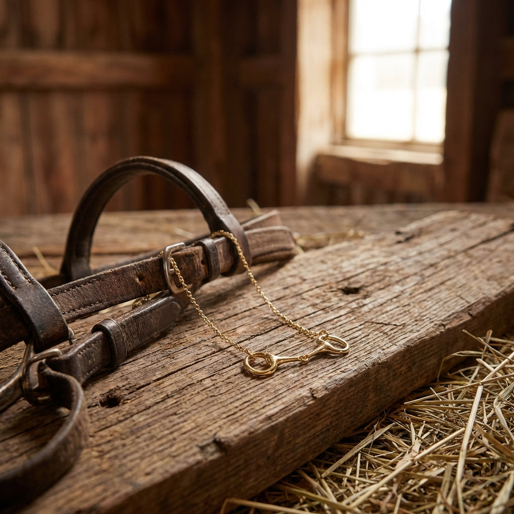 Gold Snaffle Necklace