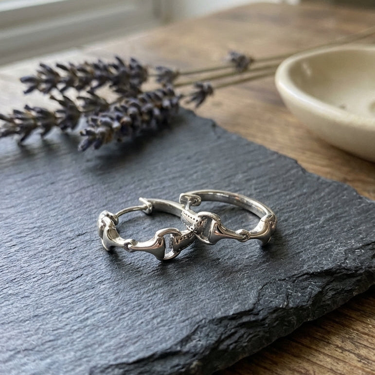 Snaffle Hoop Earrings - PEGASUS JEWELLERY