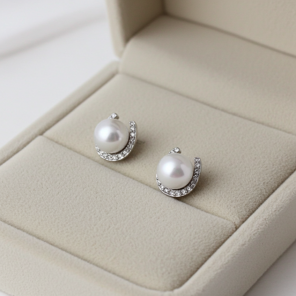 Pegasus Pearl Sparkle Earrings - PEGASUS JEWELLERY