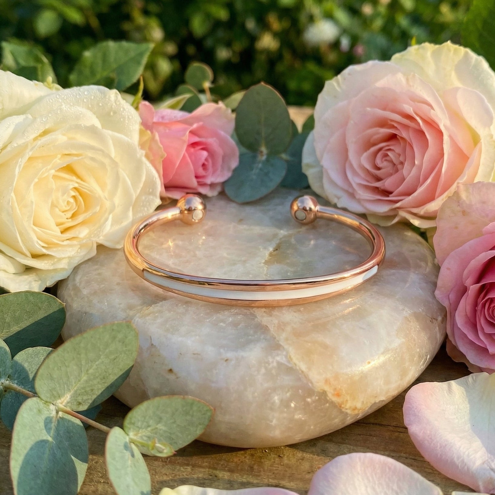 Vitality Bangle- White - PEGASUS JEWELLERY