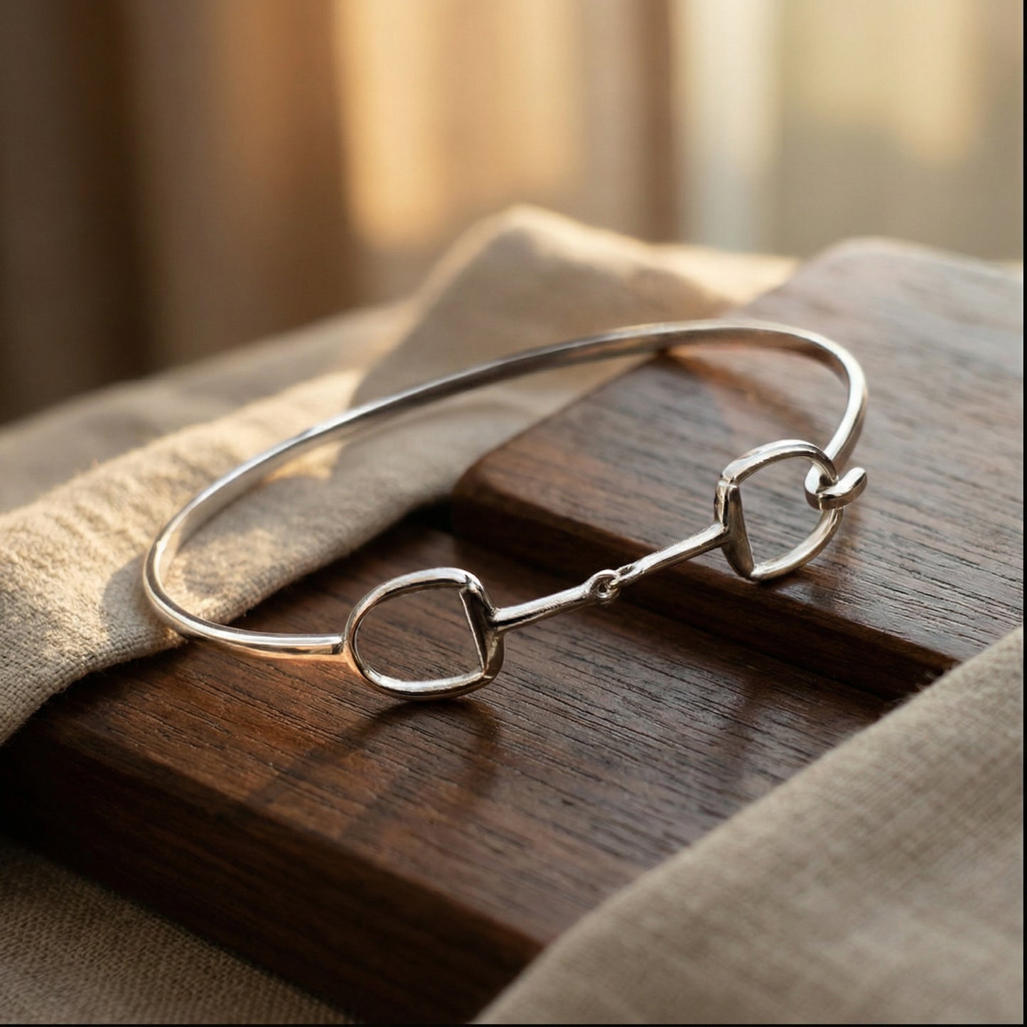 Sterling Silver Snaffle Bangle - PEGASUS JEWELLERY