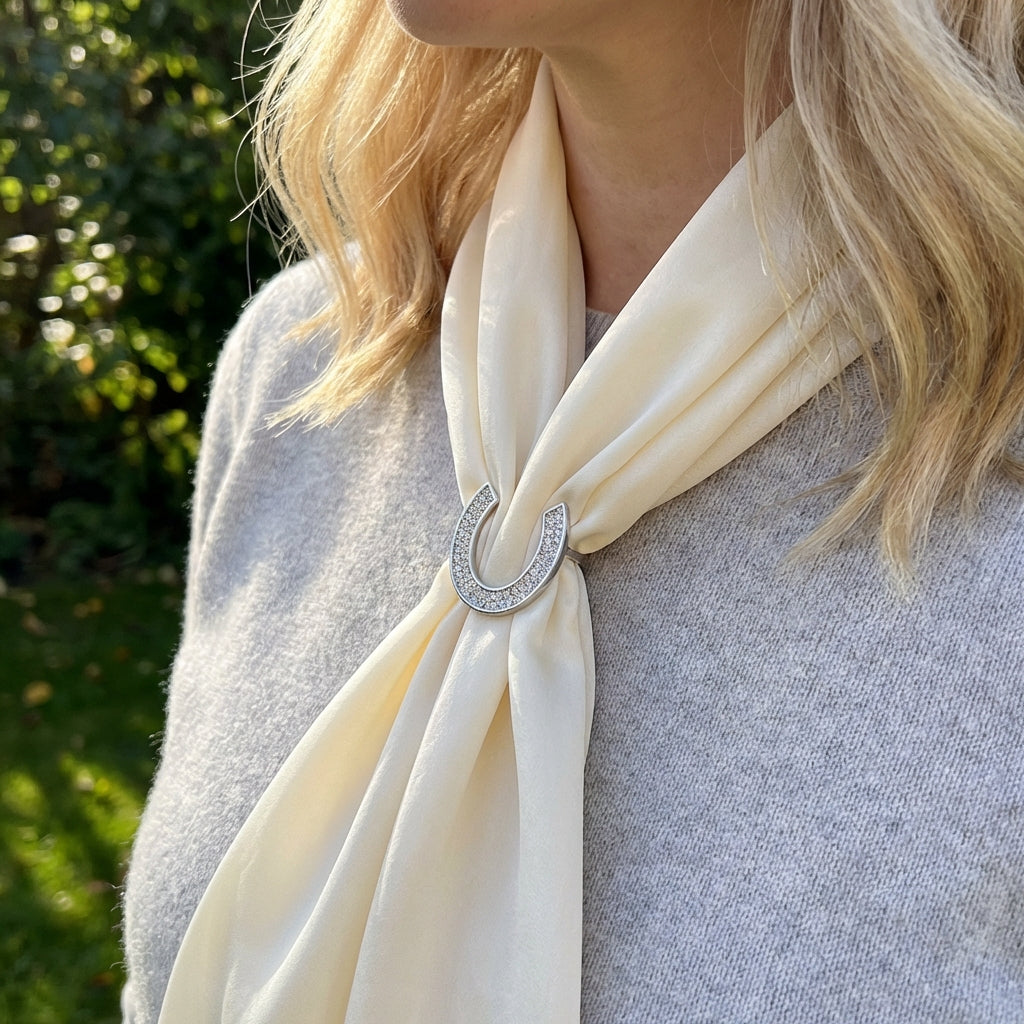 Limited Edition Horseshoe Scarf Ring - Silver - PEGASUS JEWELLERY