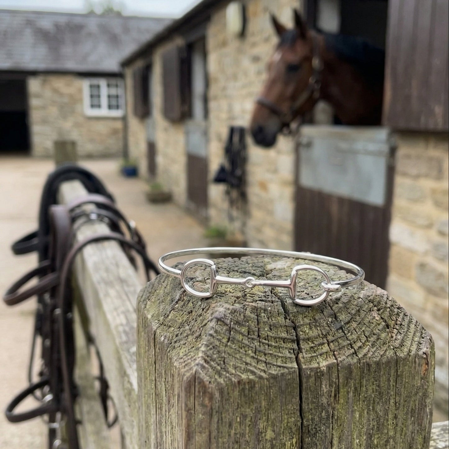 Sterling Silver Snaffle Bangle - PEGASUS JEWELLERY