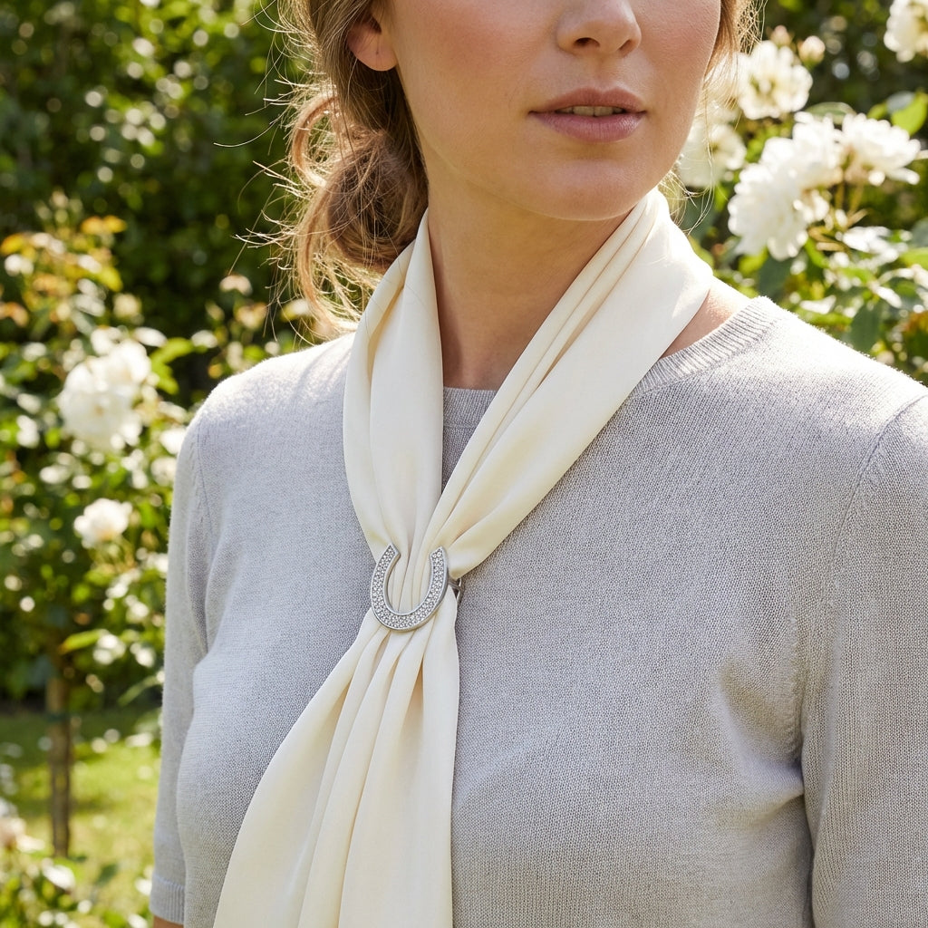 Limited Edition Horseshoe Scarf Ring - Silver - PEGASUS JEWELLERY