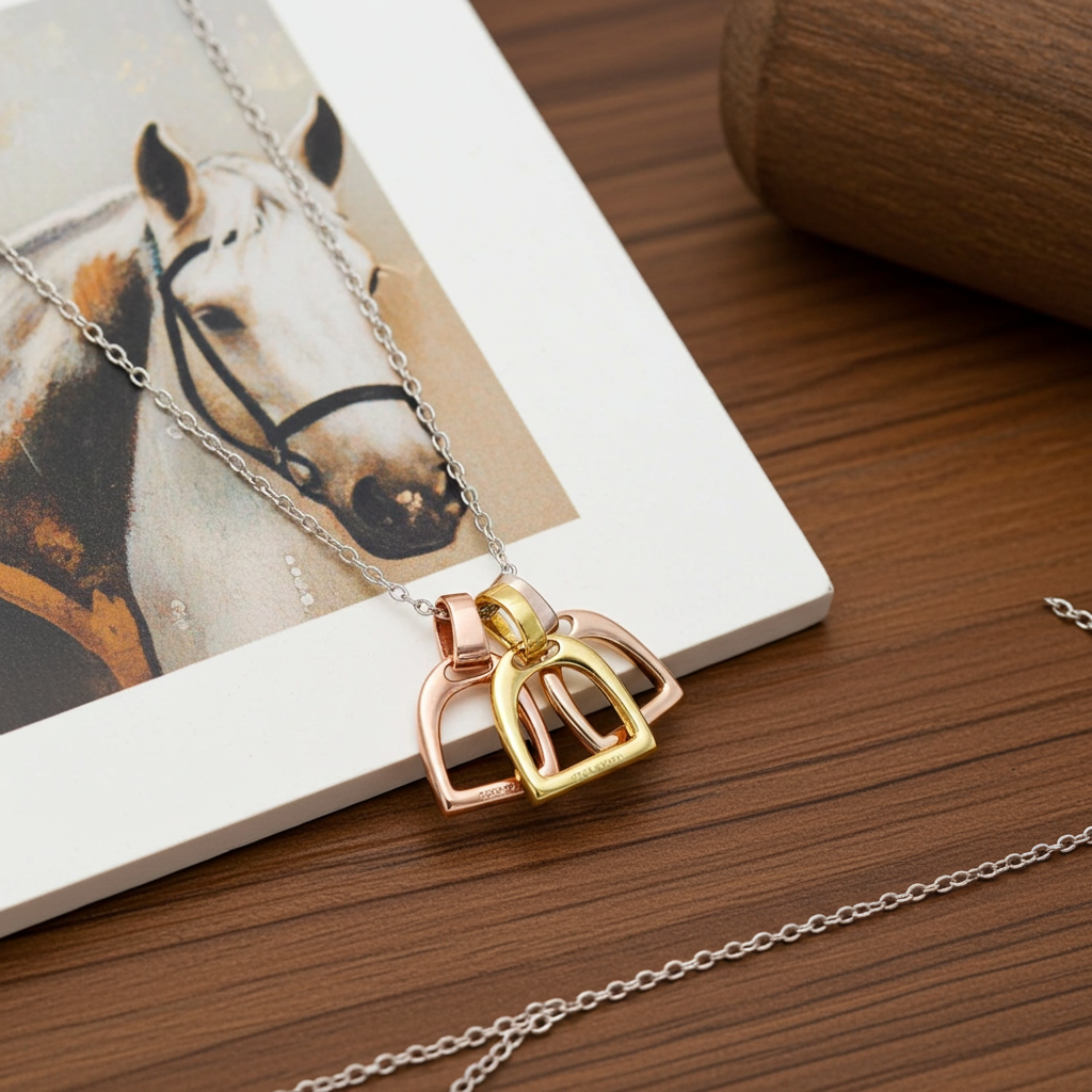 Triple Stirrup Necklace - PEGASUS JEWELLERY