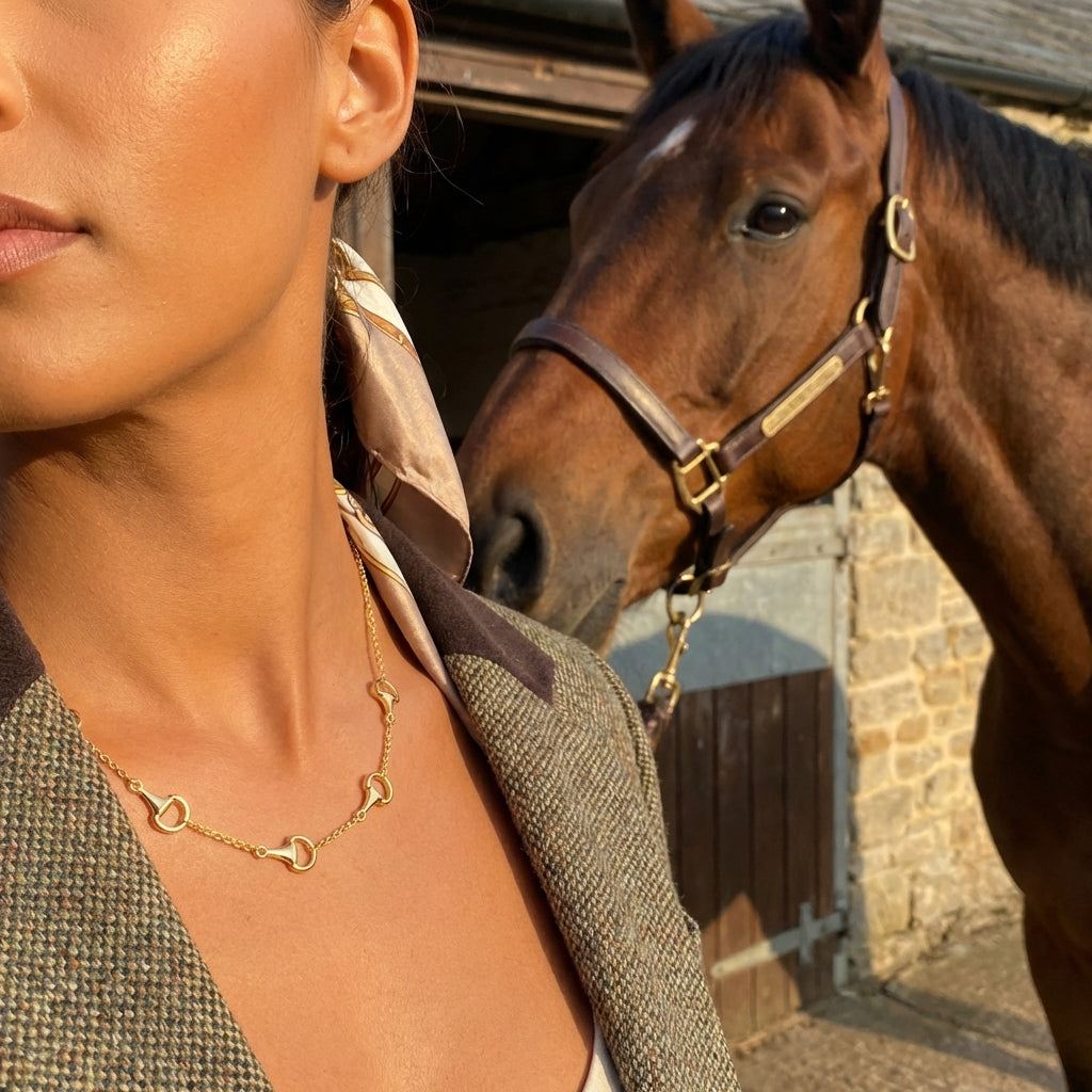 Gold Snaffle Collar Necklace