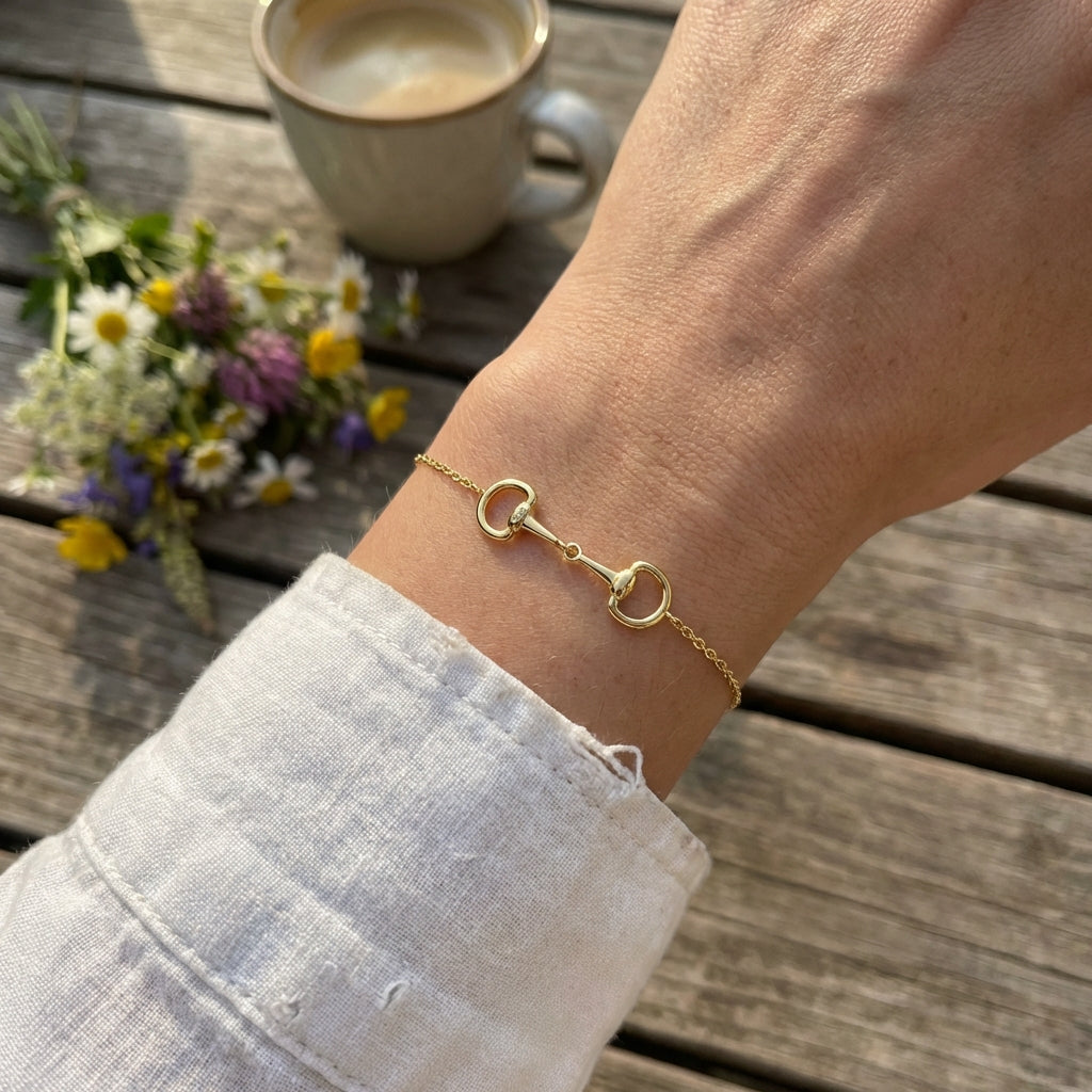 Gold Snaffle Bracelet