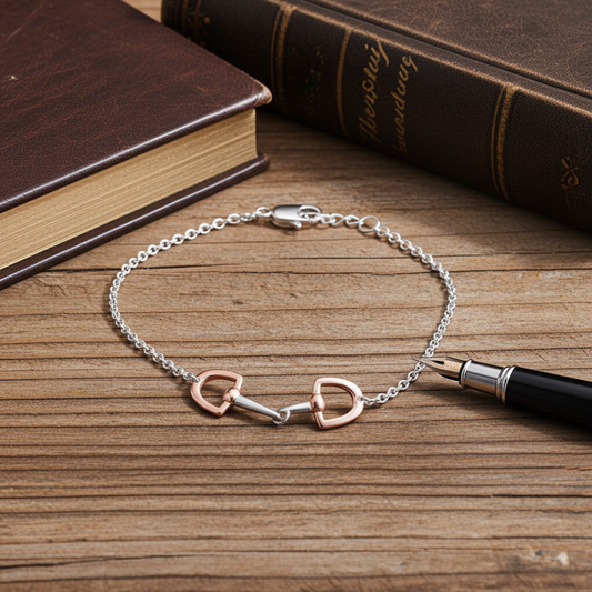 Two tone Equestrian Snaffle Bracelet