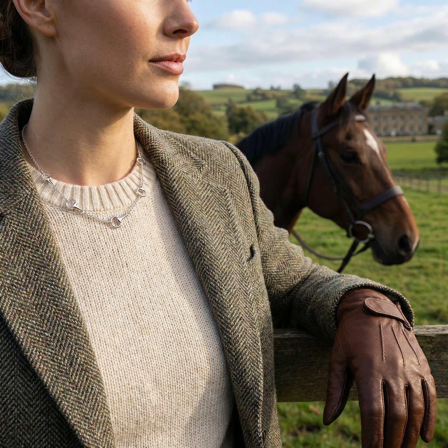 Silver Snaffle Collar Necklace - PEGASUS JEWELLERY
