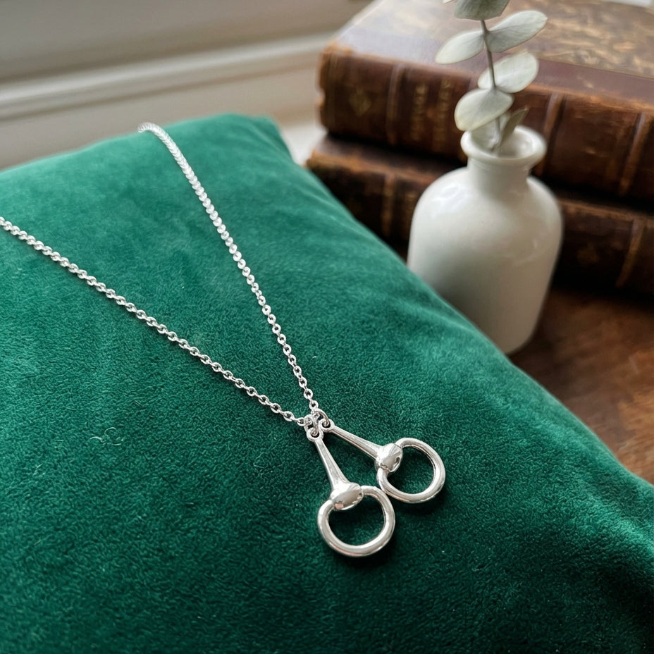 Drop Silver Snaffle Necklace - PEGASUS JEWELLERY