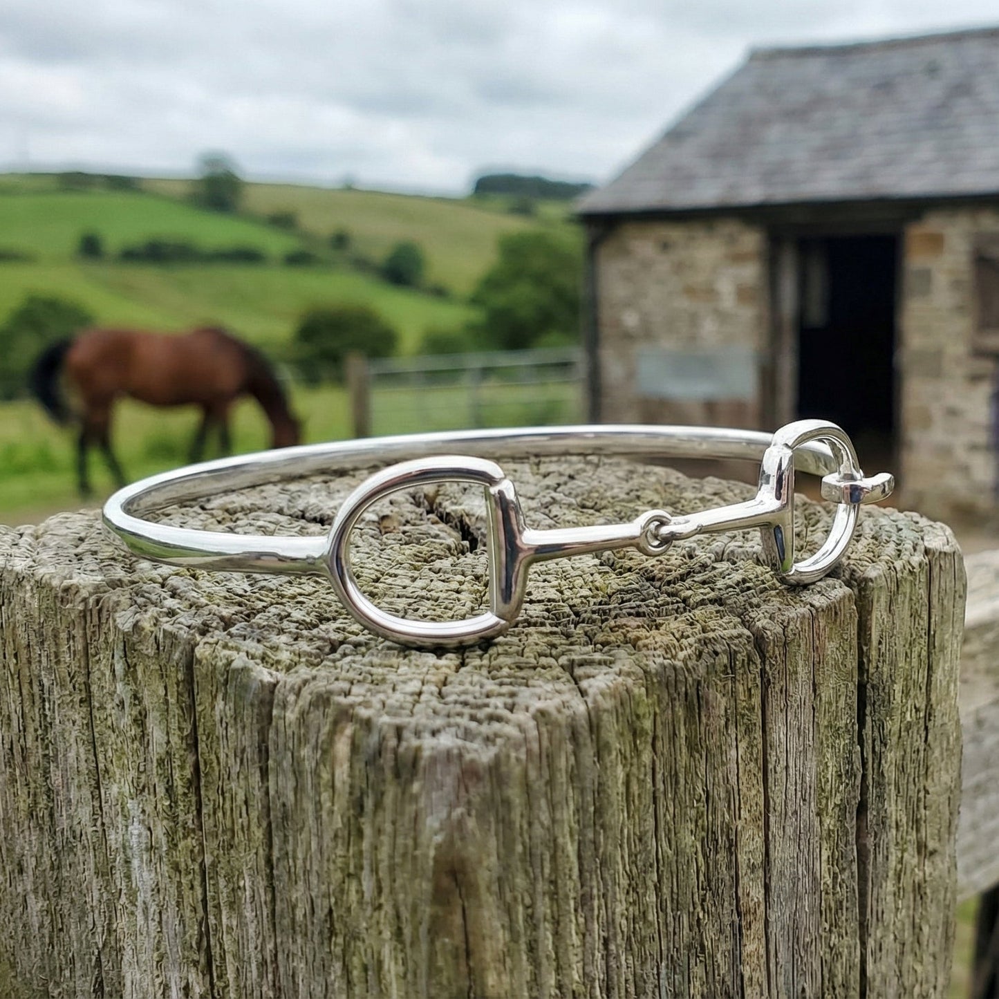 Sterling Silver Snaffle Bangle - PEGASUS JEWELLERY