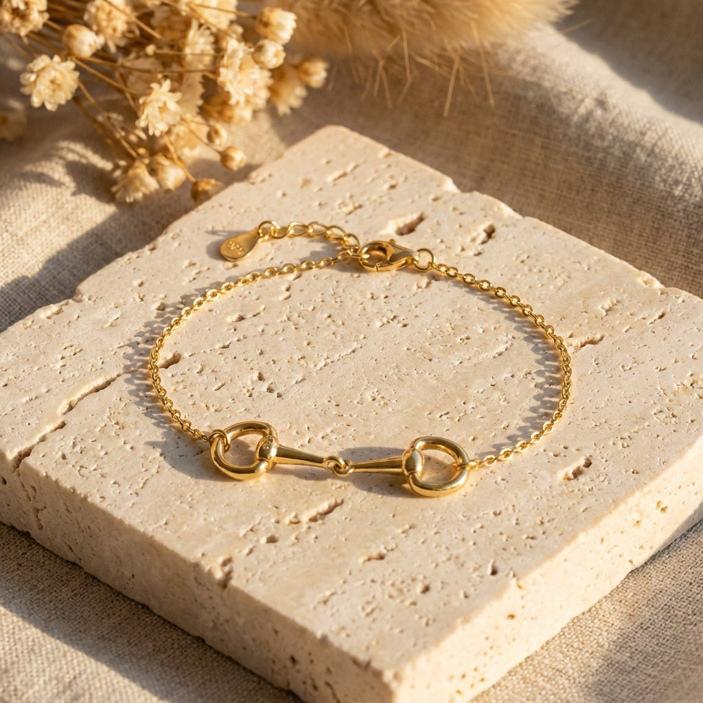 Gold Snaffle Bracelet