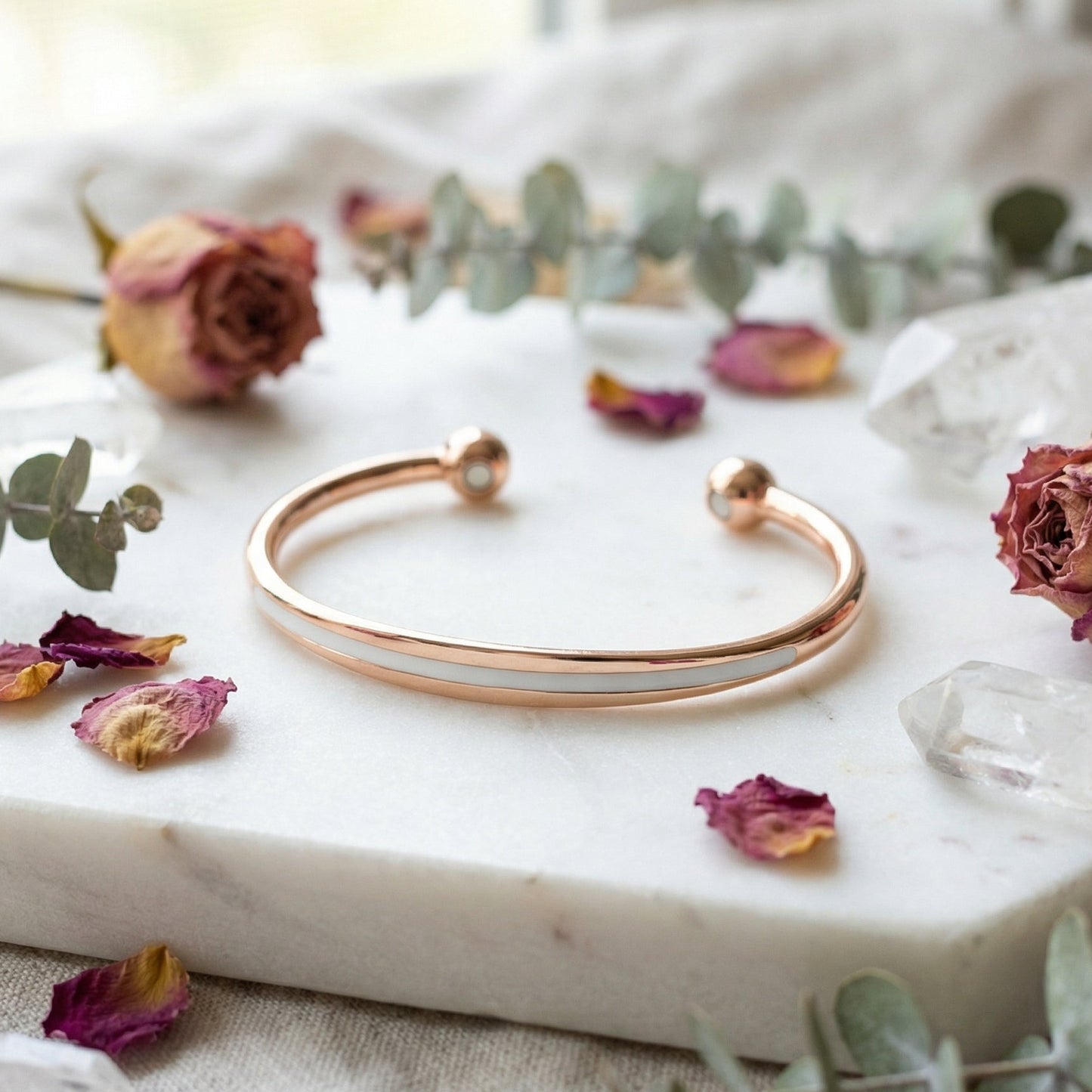 Vitality Bangle- White - PEGASUS JEWELLERY