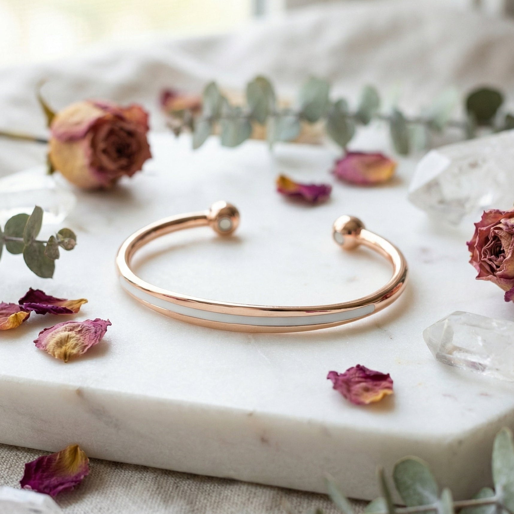 Vitality Bangle- White - PEGASUS JEWELLERY