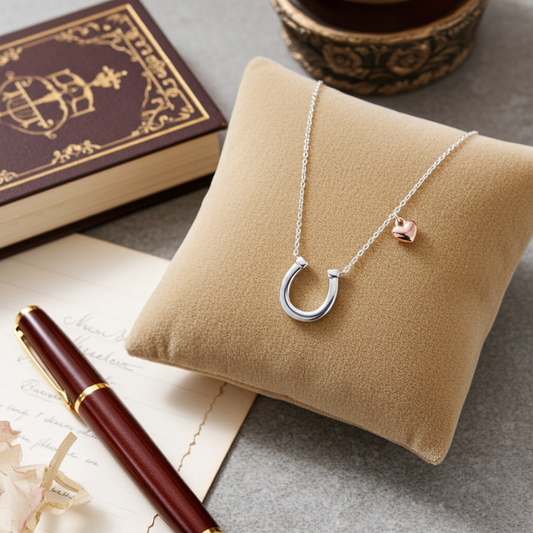 Silver Love Horseshoe Necklace
