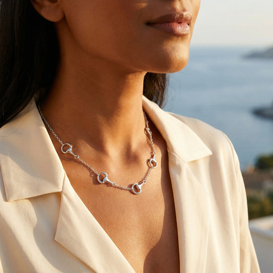Silver Snaffle Collar Necklace - PEGASUS JEWELLERY