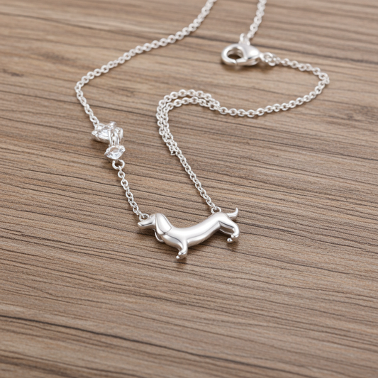 Dachshund Necklace- Silver - PEGASUS JEWELLERY