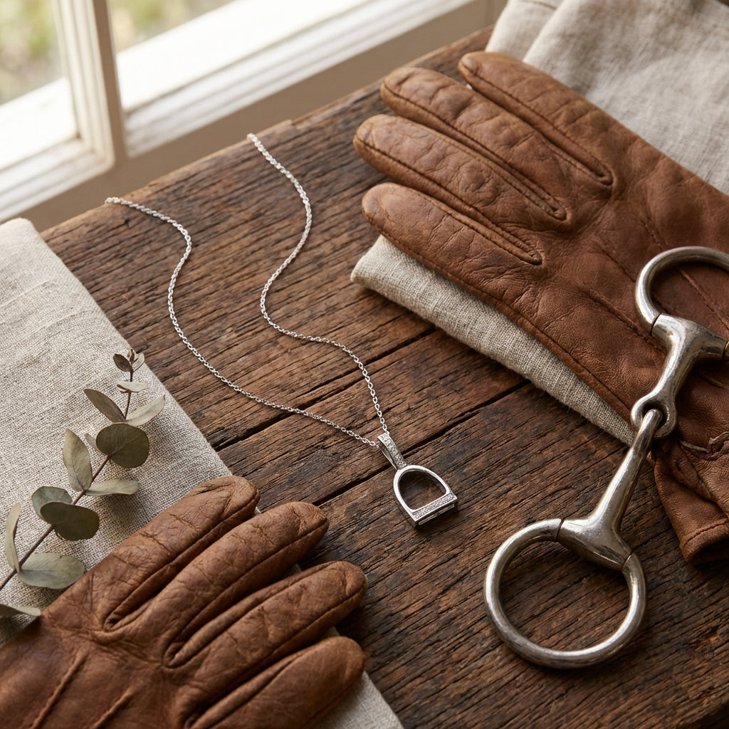 Luxury Stirrup Necklace- Silver