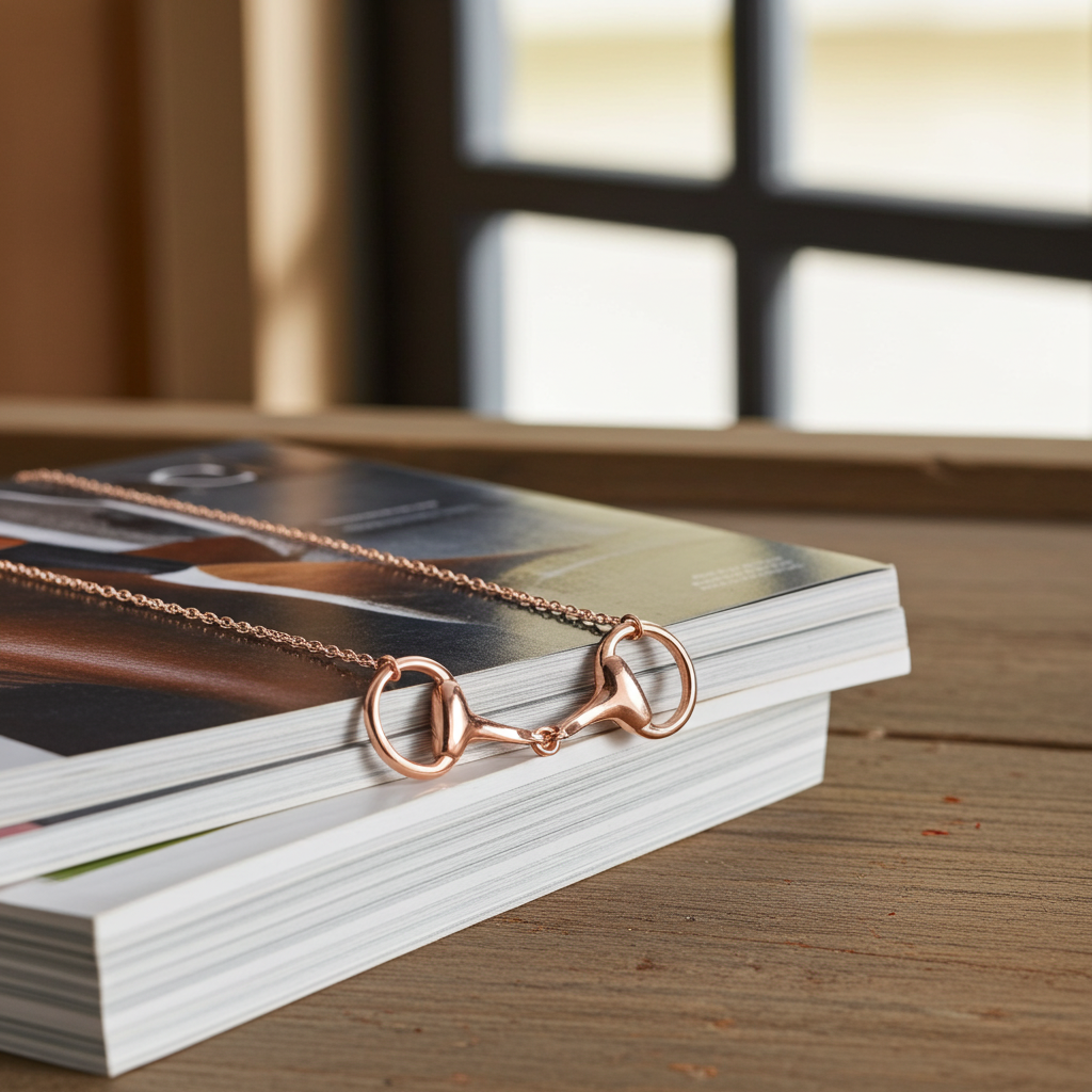 Rose Gold Snaffle Necklace - PEGASUS JEWELLERY