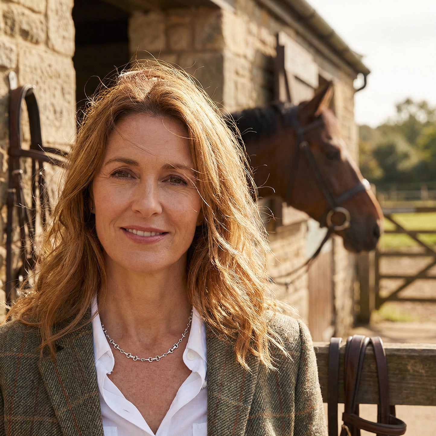 Silver Snaffle Equestrian Necklace - PEGASUS JEWELLERY