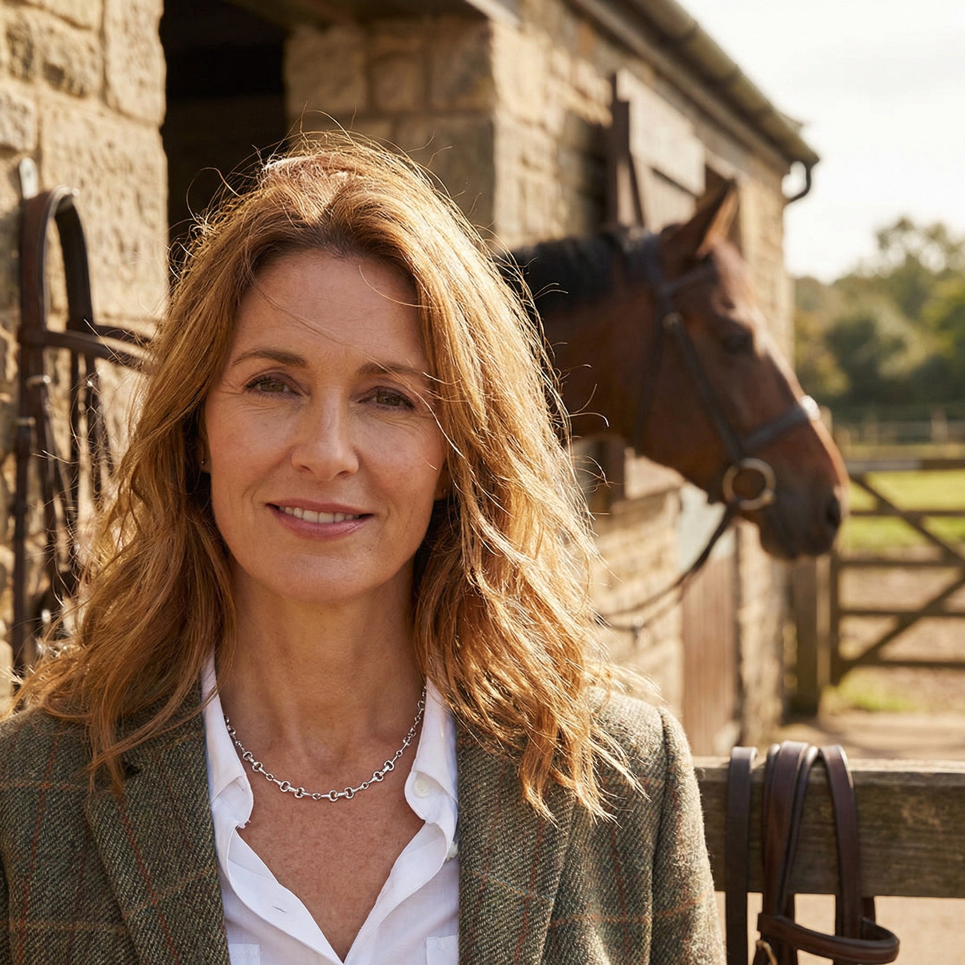 Silver Snaffle Equestrian Necklace - PEGASUS JEWELLERY