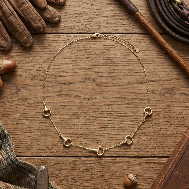 Gold Snaffle Collar Necklace