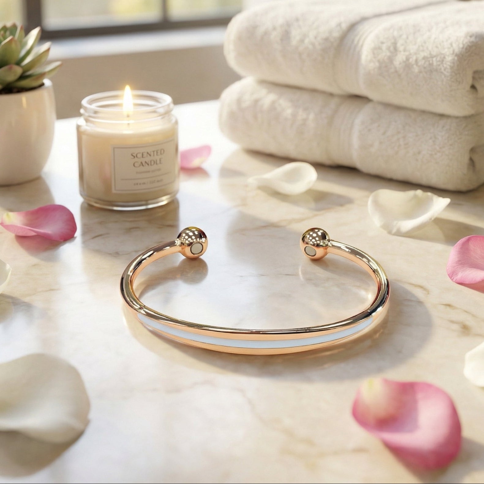 Vitality Bangle- White - PEGASUS JEWELLERY