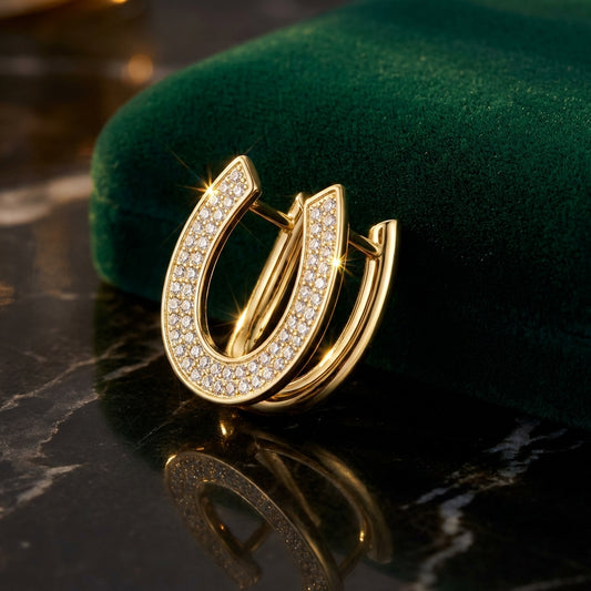 Limited Edition Horseshoe Scarf Ring - Gold - PEGASUS JEWELLERY