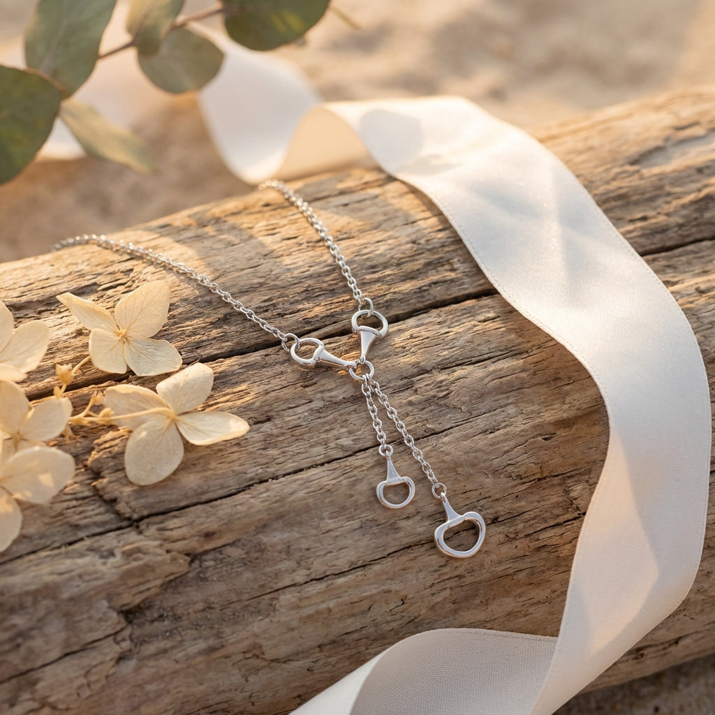 Waterfall Silver Snaffle Necklace - PEGASUS JEWELLERY