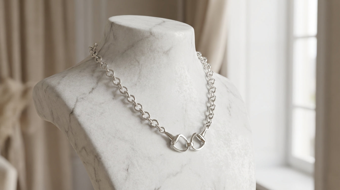 Silver Snaffle Collar Necklace - PEGASUS JEWELLERY