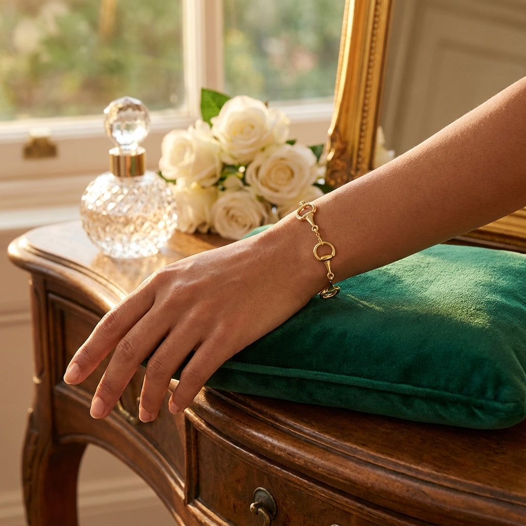 Gold Snaffle Collar Bracelet - PEGASUS JEWELLERY