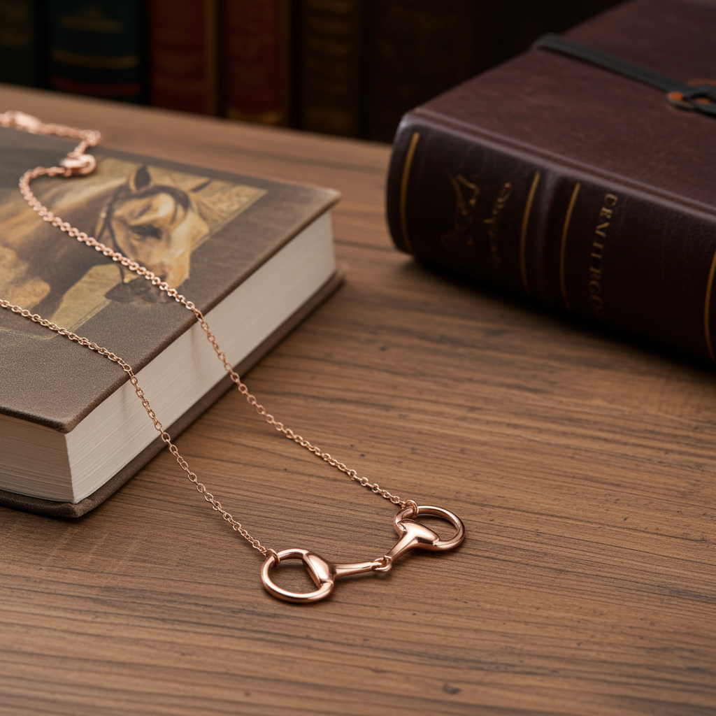 Rose Gold Snaffle Necklace - PEGASUS JEWELLERY